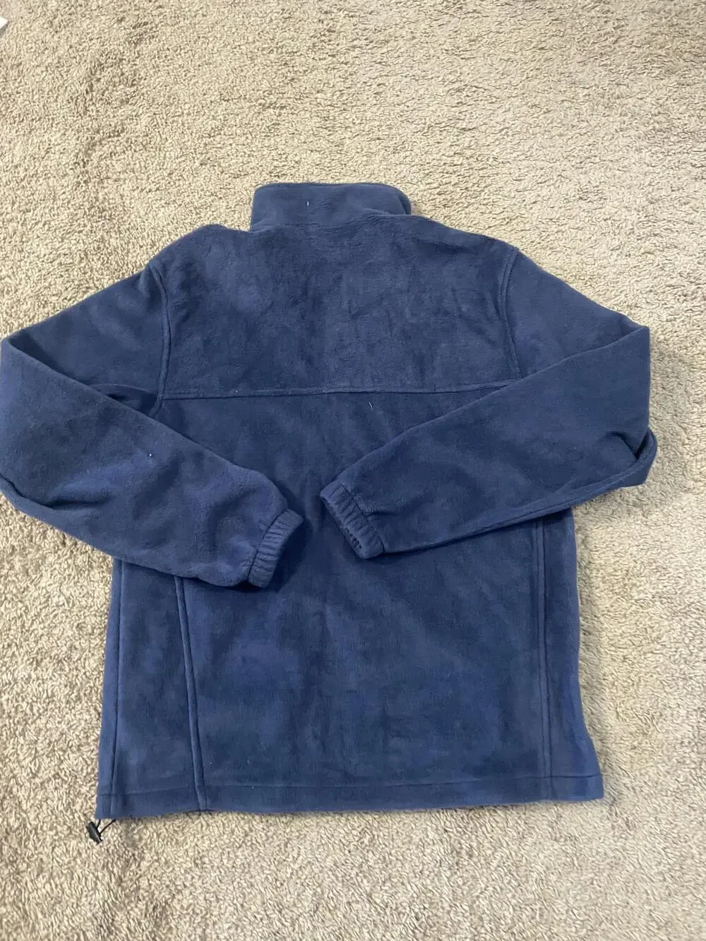 Columbia Fleece Jacket Mens Medium Blue Full Zip Outdoors Warm Layer Pullover